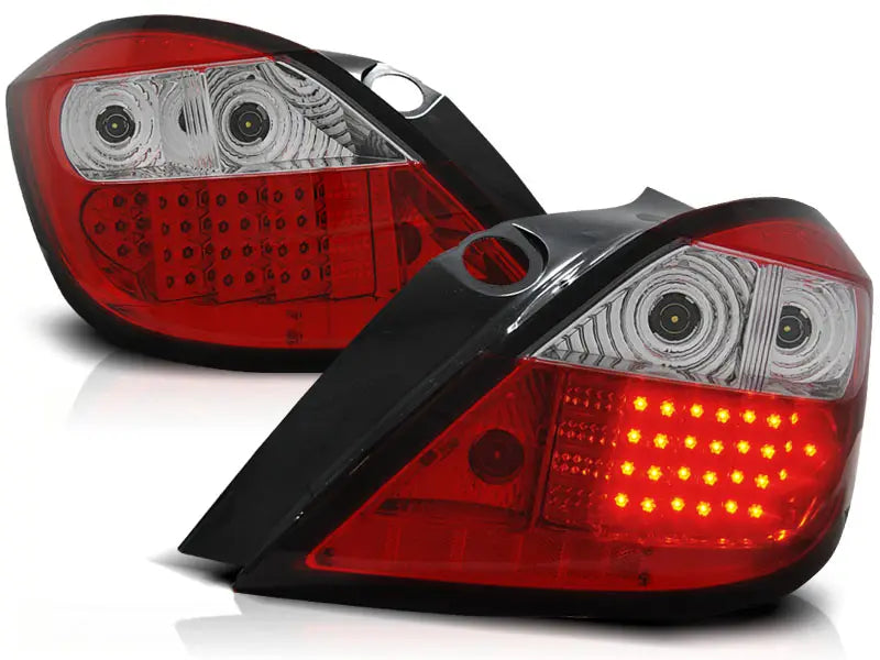 Baklykter Opel Astra H 03.04-09 Red White Led | Nomax.no🥇