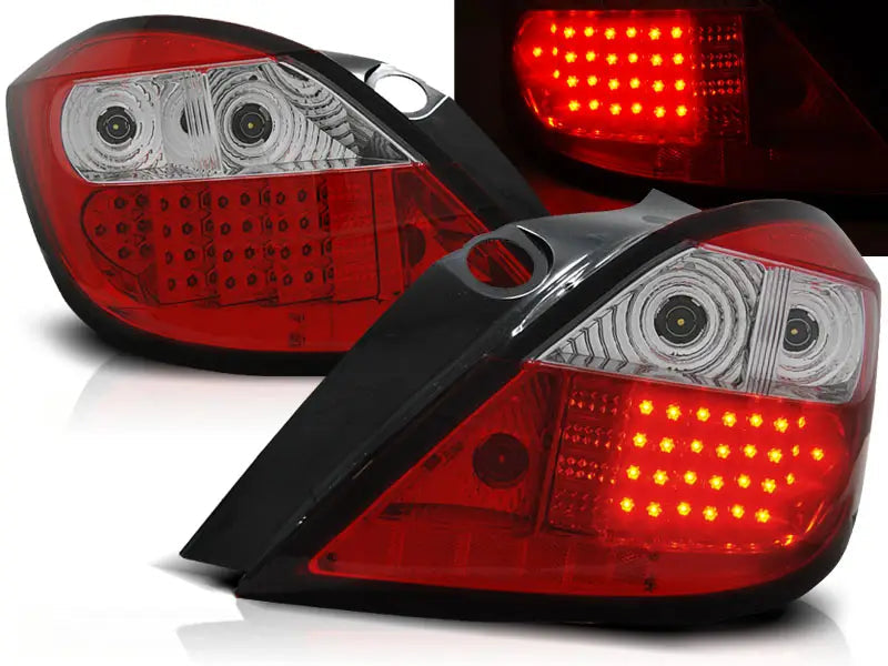 Baklykter Opel Astra H 03.04-09 Red White Led | Nomax.no🥇_1