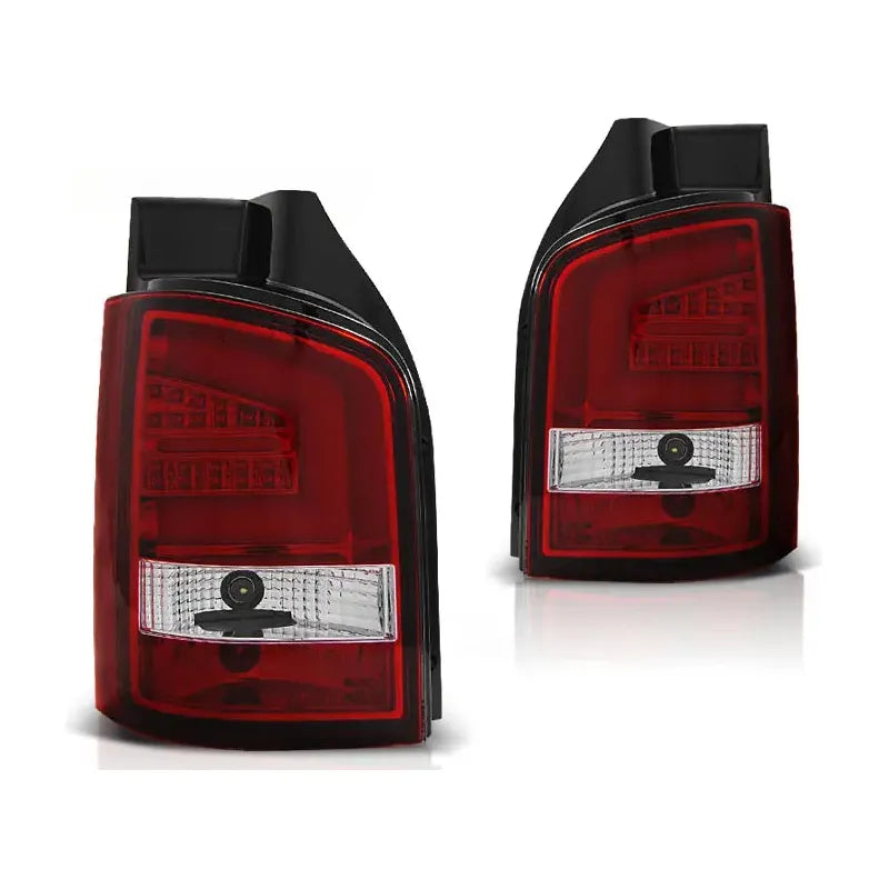 Baklykter VW T5 04-10 15 Rød Hvit LED Stripe | Kjøp på nett hos Nomax.no