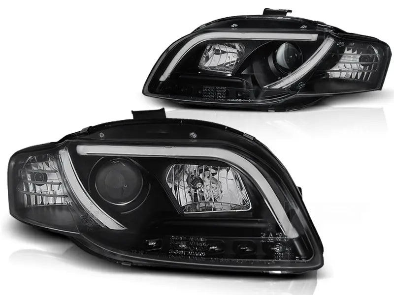Frontlykter Audi A4 B7 11.04-03.08 Led P21W Tube Lights Black | Nomax.no🥇