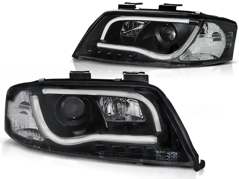 Frontlykter Audi A6 06.01-05.04 Led Tube Lights Black | Nomax.no🥇