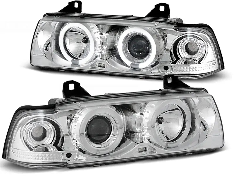 Frontlykter Bmw E36 12.90-08.99 Angel Eyes Chrome Coupe, Cabrio  | Nomax.no🥇