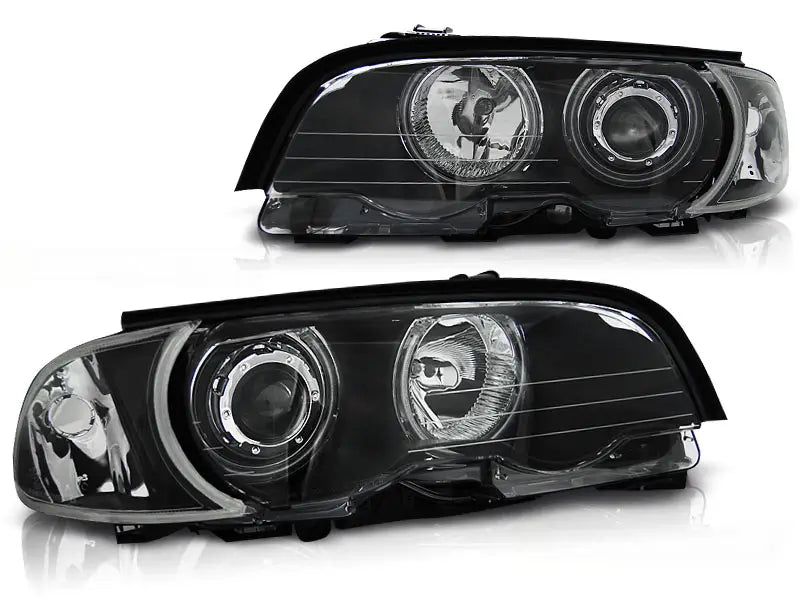 Frontlykter Bmw E46 04.99-03.03 Coupe / Cabrio Angel Eyes CCFL Black | Nomax.no🥇_1