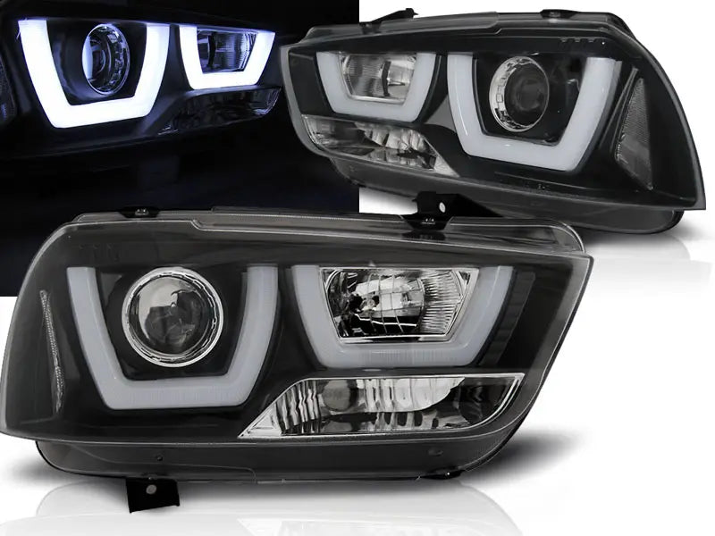Frontlykter Dodge Charger LX II 11-15 Tube Light Black | Nomax.no🥇