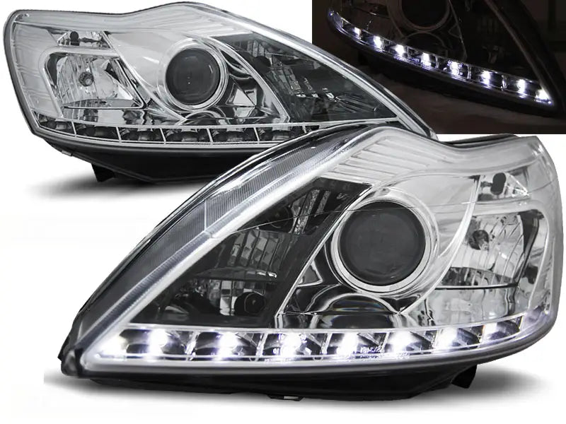 Frontlykter Ford Focus II 02.08-10 Chrome | Nomax.no🥇