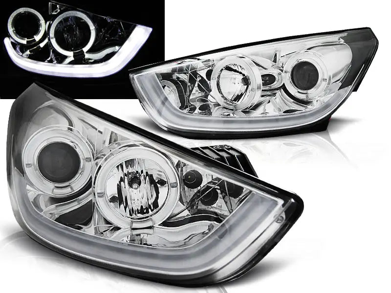 Frontlykter Hyundai Tucson IX35 10-13 Chrome Tube Light | Nomax.no🥇