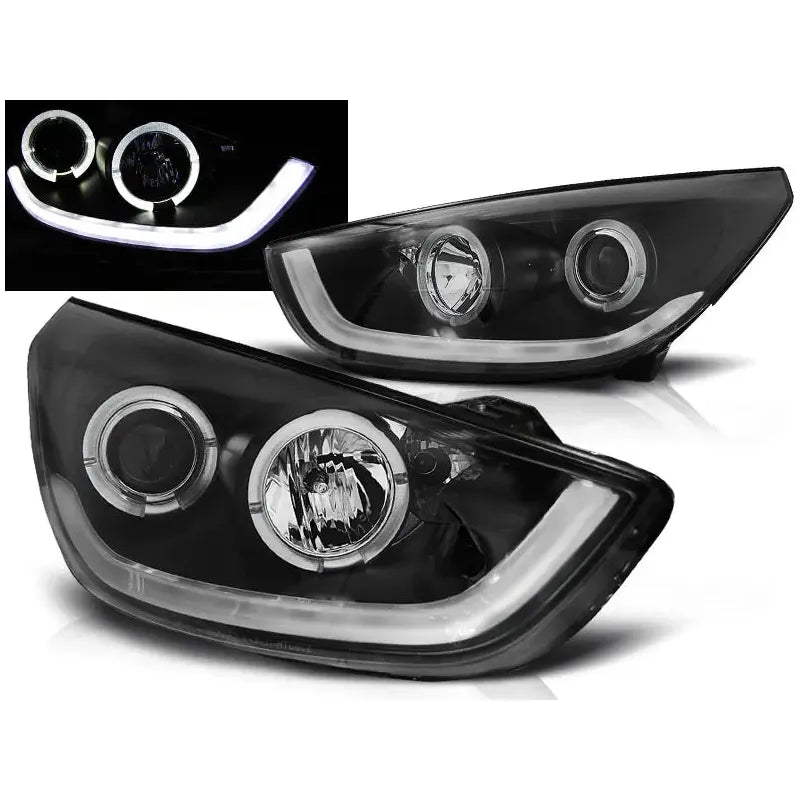 Frontlykter Hyundai Tucson IX35 10-13 Black Tube Light | Nomax.no🥇