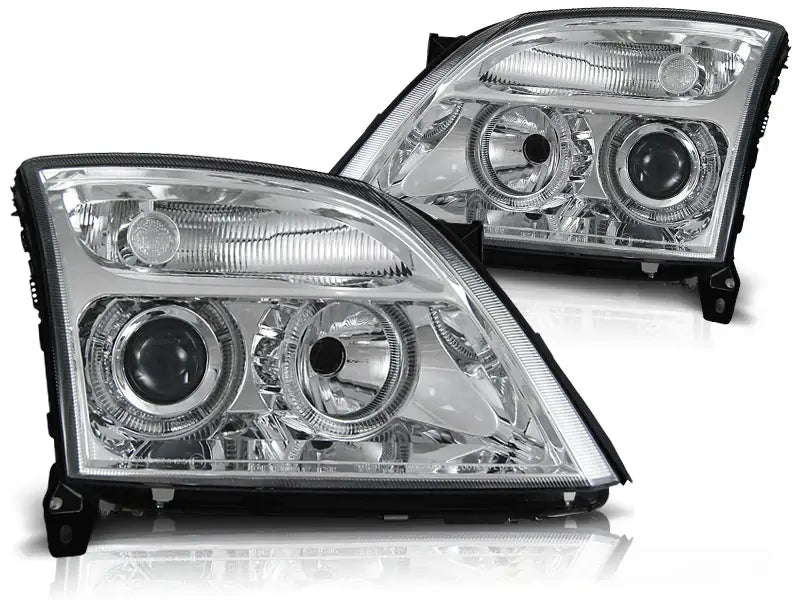 Frontlykter Opel Vectra C 04.02-08.05 Angel Eyes Chrome  | Nomax.no🥇