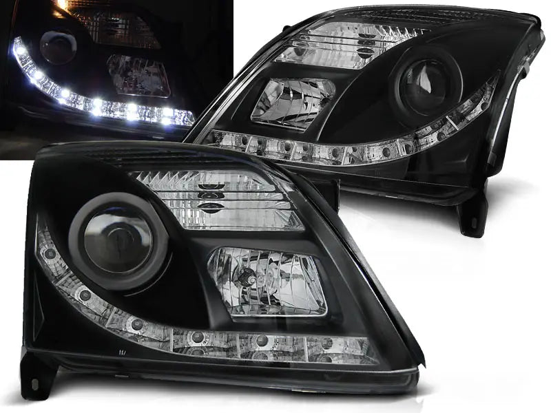 Frontlykter Opel Vectra C 04.02-08.05 Black Led | Nomax.no🥇