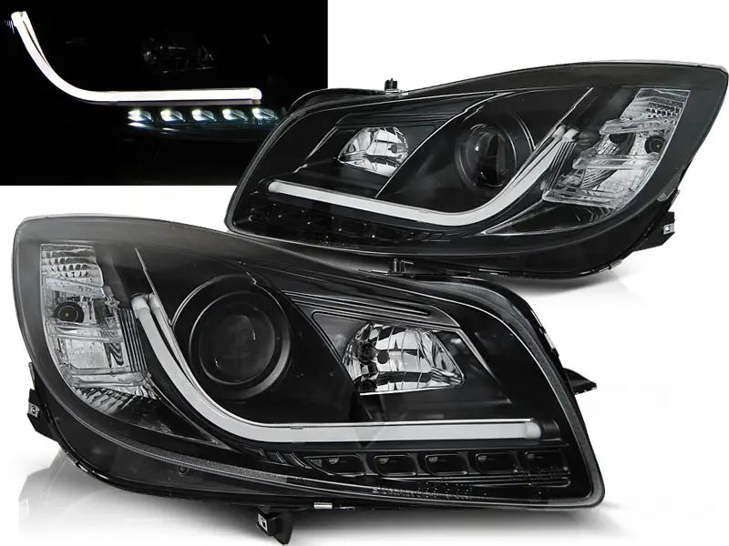 Frontlykter Opel Insignia 08-12 Black Tube Lights | Nomax.no🥇