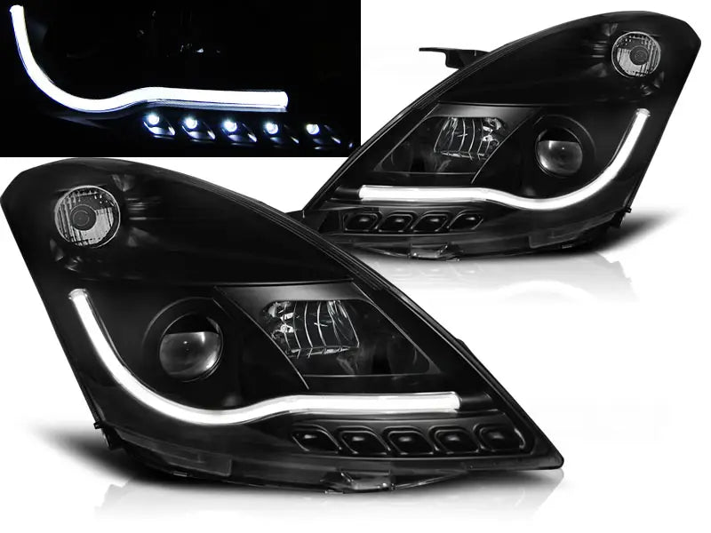 Frontlykter Suzuki Swift IV 10-10.13  Tube Light Black | Nomax.no🥇