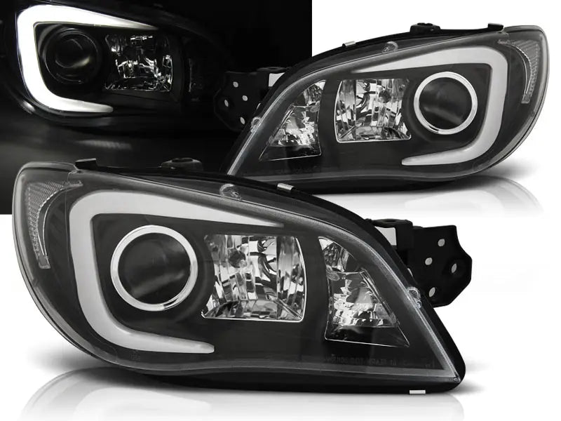 Frontlykter Subaru Impreza II GD 06-07 Tube Light Black | Nomax.no🥇