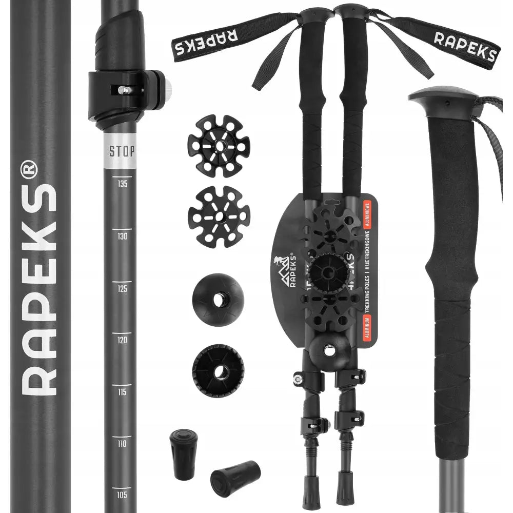 Ultralette Rapeks Trek Pro Turgåerstaver + Sett Med Endetipper For Fjellturen - 1