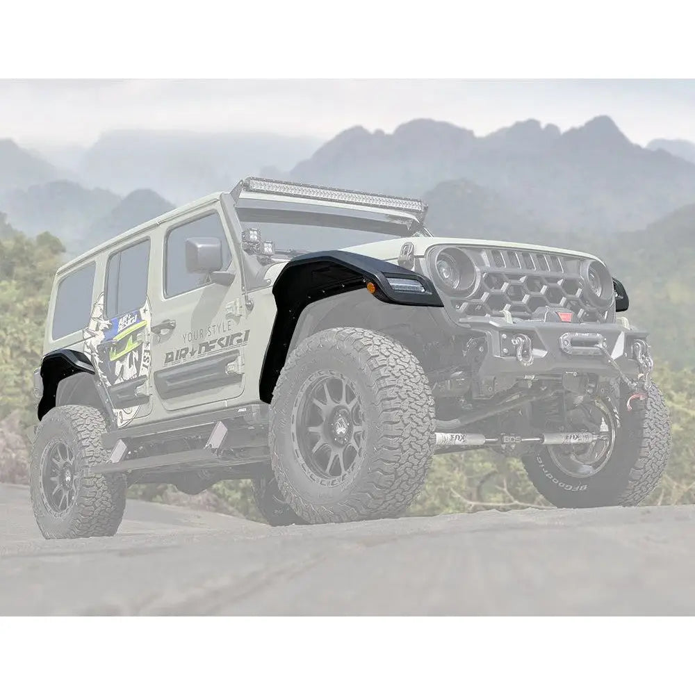 Utvidelsessett med Sprutskjermer Air Design Panther Pro - Jeep Wrangler Jl 2 d 18-