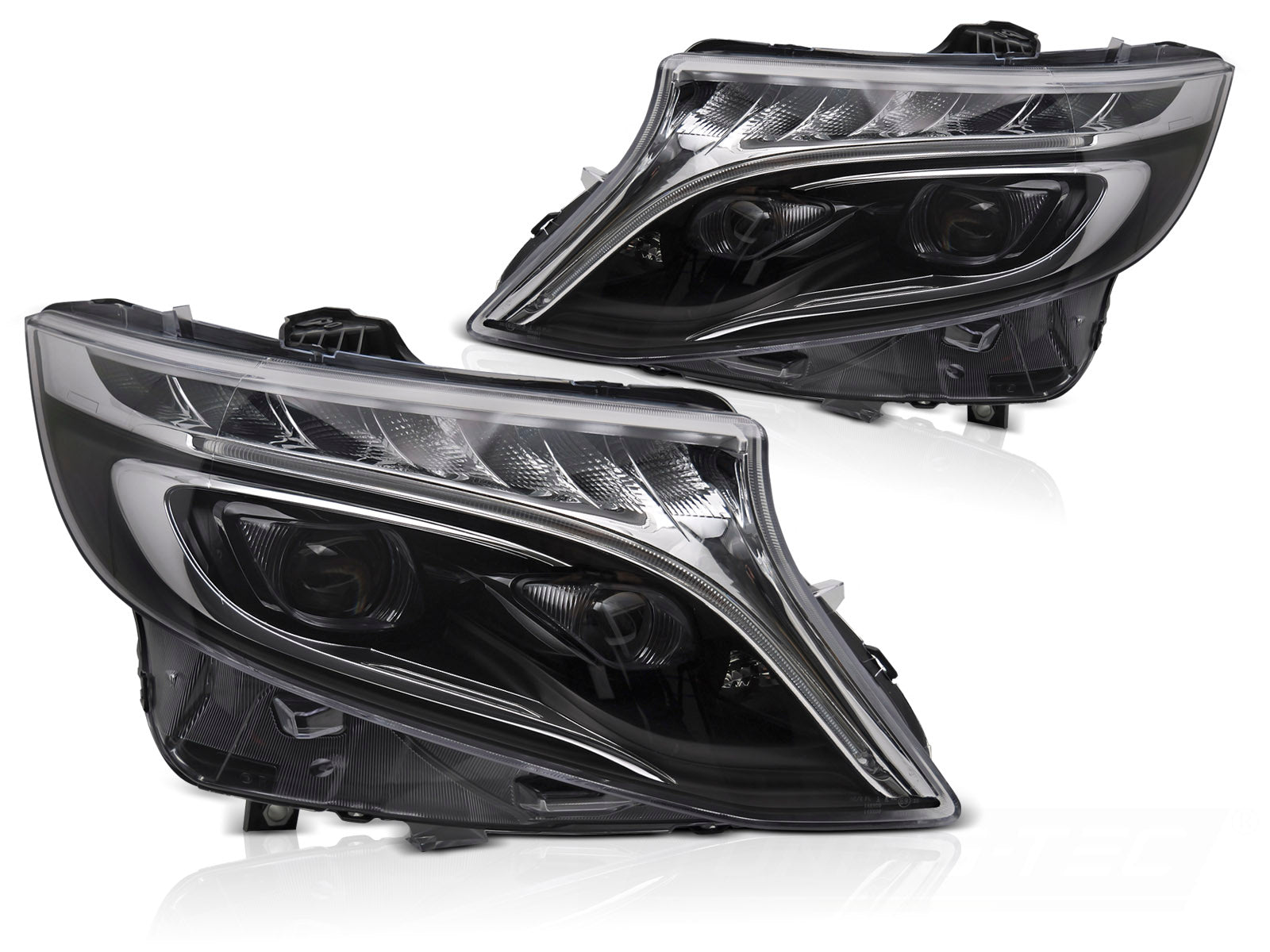 Frontlykter Mercedes Vito W447 2014–2023 Full LED svart LPMEF5