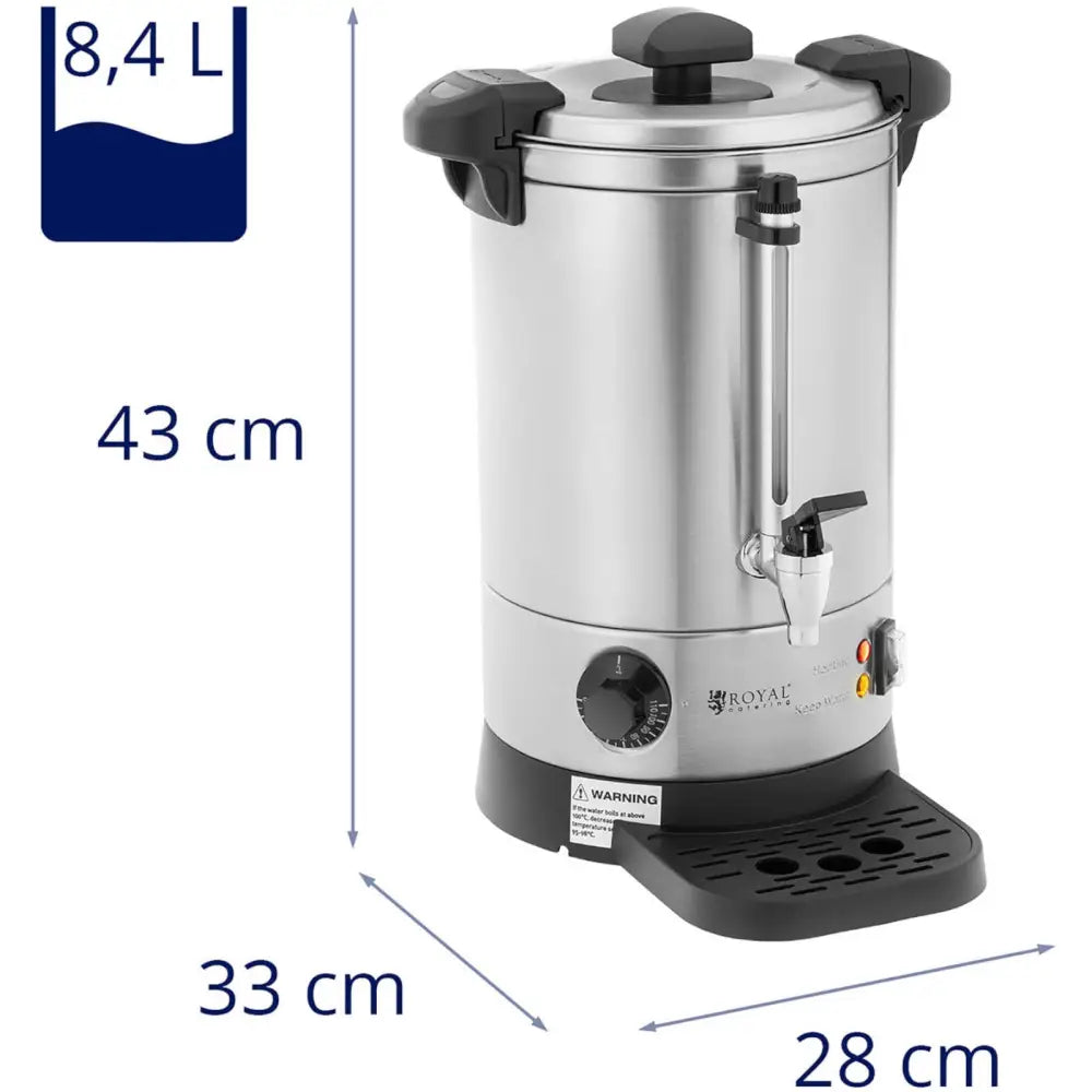 Vannkoker Med Doble Vegger Og Dryppbakke 6,1 Liter 1500 w Sølv - 7