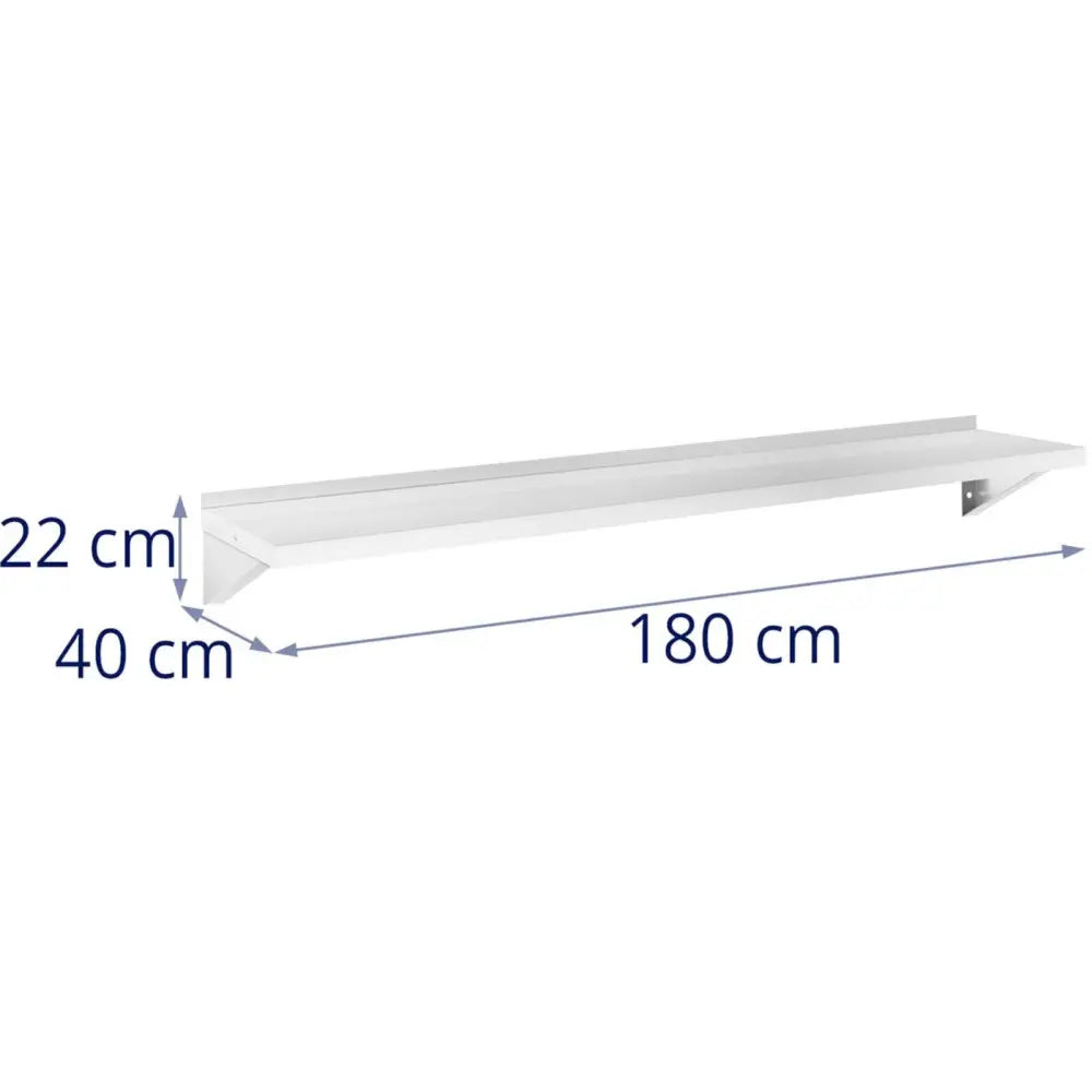 Vegghengt Kjøkkenhylla Av Stål For Opptil 80 Kg 180 x 40 Cm - 6