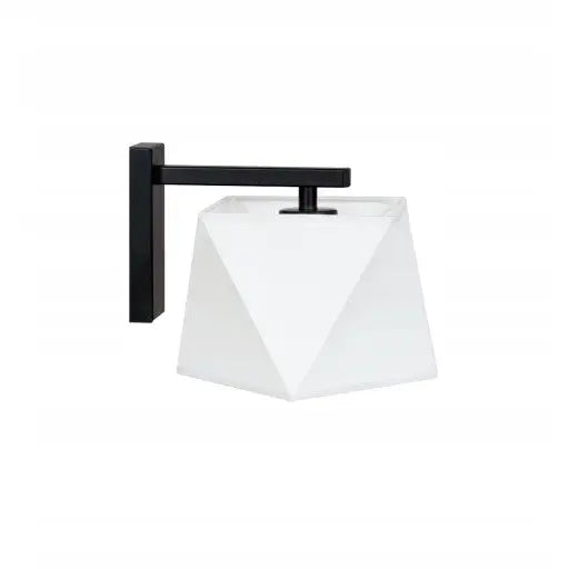 Vegglampe Diamant Hvit Stoff - 1