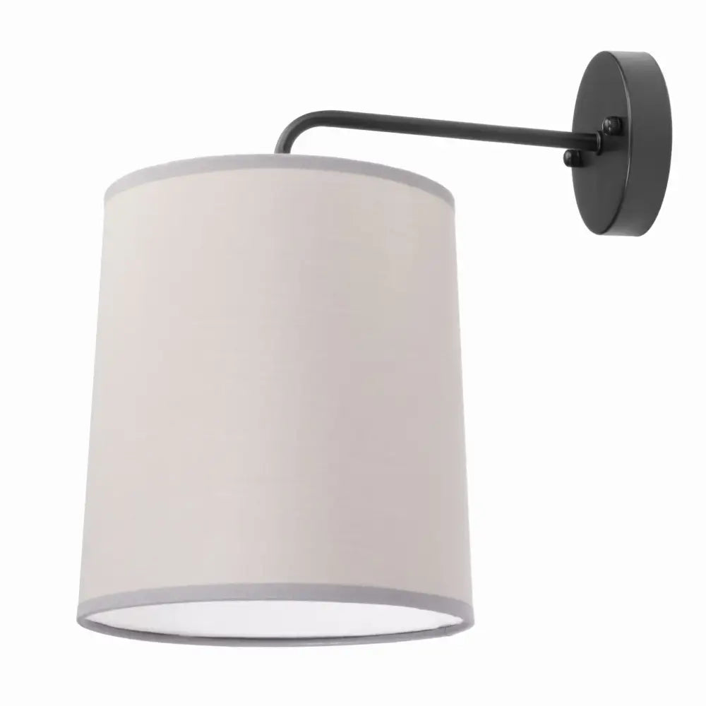 Vegglampe Retro Grå Stoffkjegle