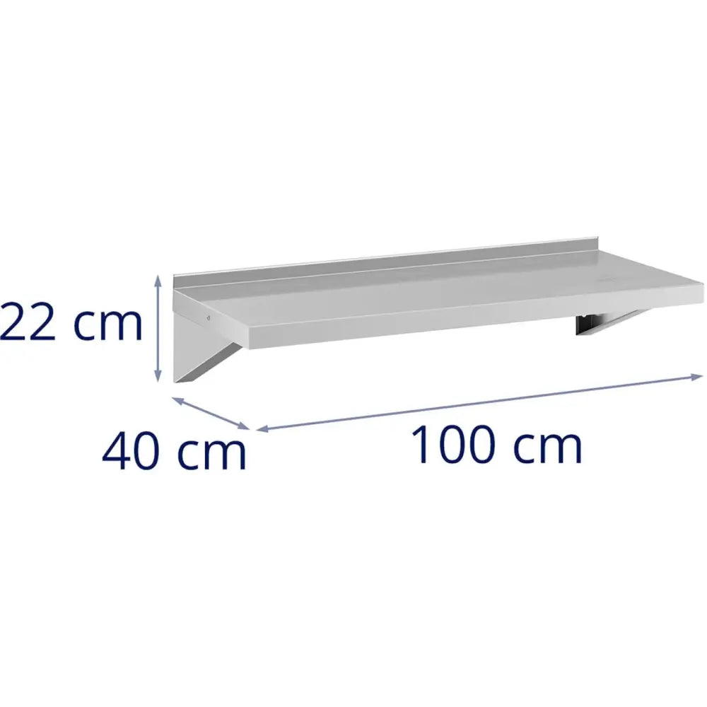 Veggmontert Kjøkken Hylle Av Stål Opptil 80 Kg 100 x 40 Cm - 7