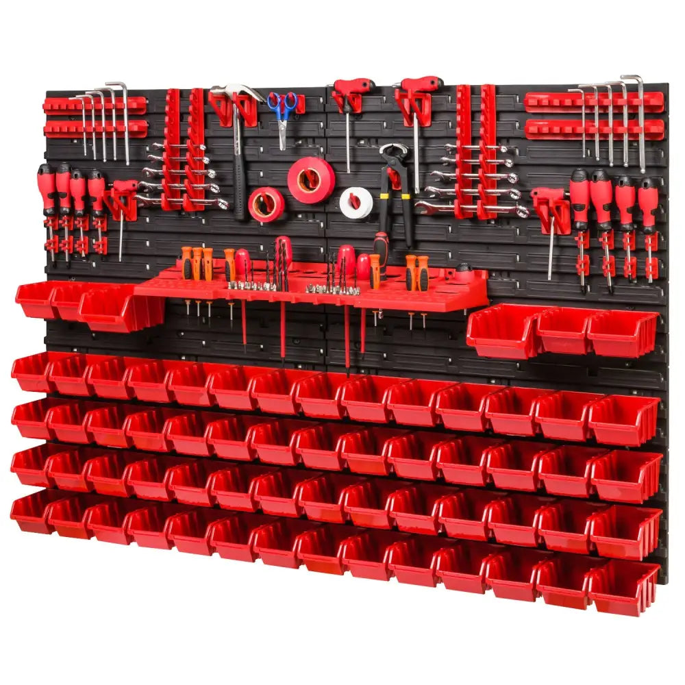 Veggmontert Verktøytavle For Garasje + 62 Bokser - 1