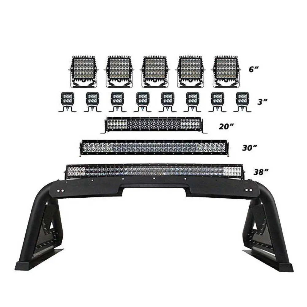 Veltebøyle Med Sport Bar 2.0 Og Elektrisk Lampemodul Fra Go Rhino - Toyota Hilux Revo 15-20 - 3