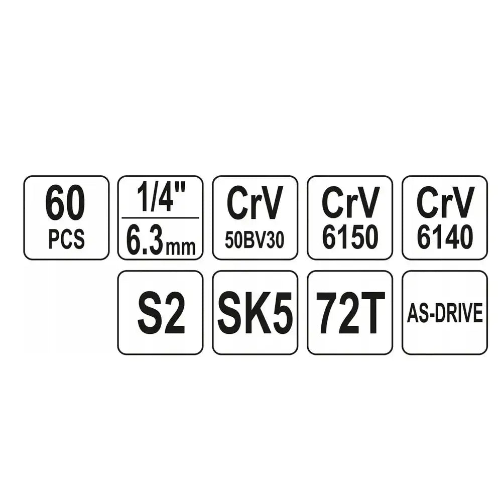 Verktøysett Yato 60 Deler - 12