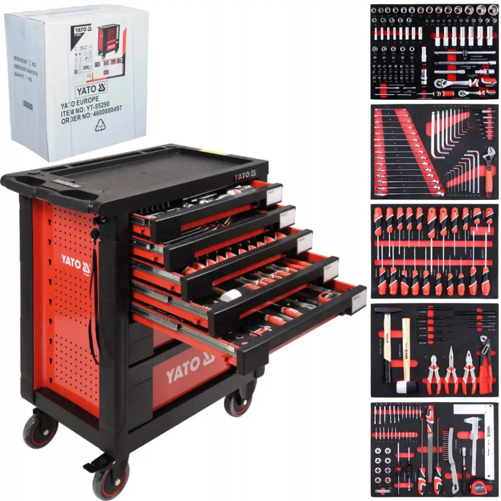 Verktøyvogn Med Skap Og 212 Deler Fra Yato - 11