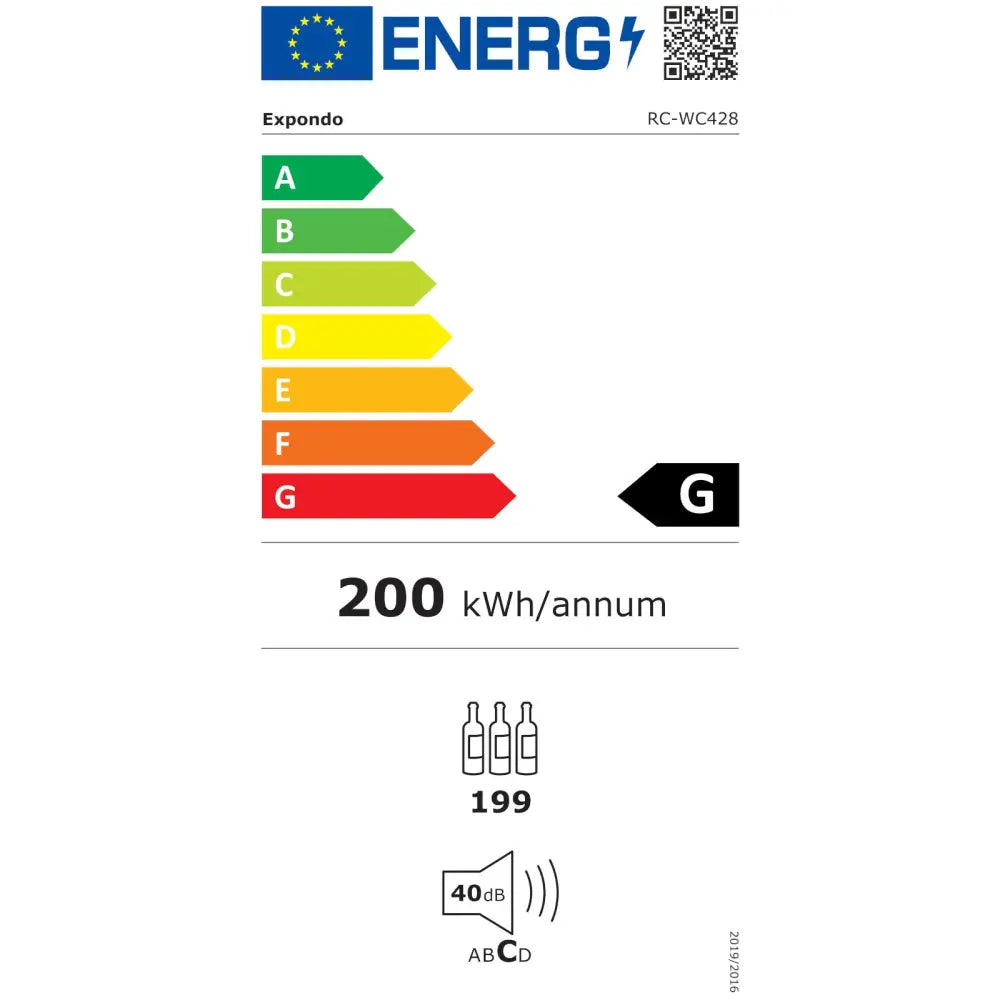 Vin- Og Drikkekjøler For 199 Flasker Led 428 l Svart - 9