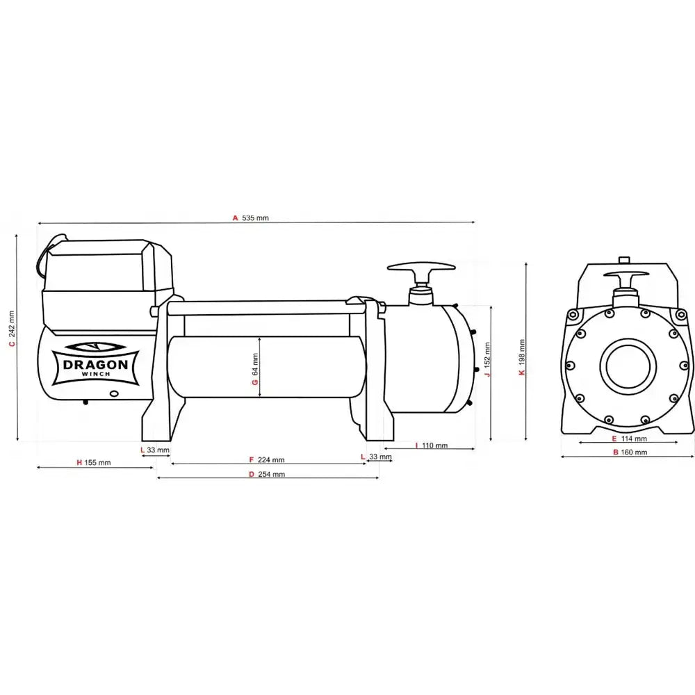 Vinsj Dragon Winch Dwt 14000hd - 5