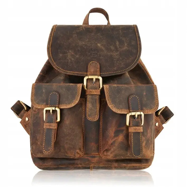 Vintage Skinnryggsekk for Kvinner Paolo Peruzzi Brun