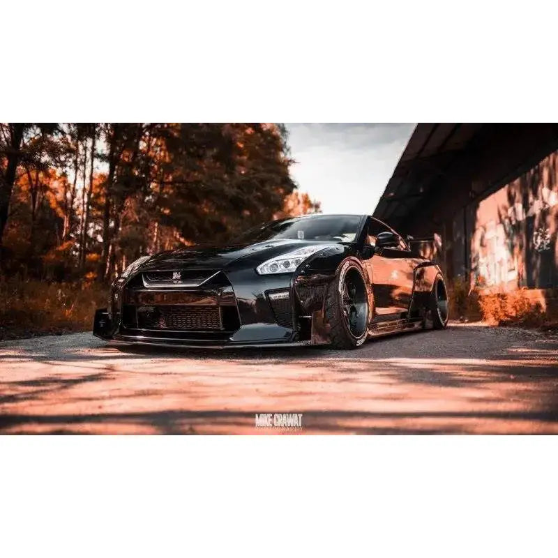 Wide Body + Sett Med Carbon Splitters Nissan Gtr Mk4 - 1