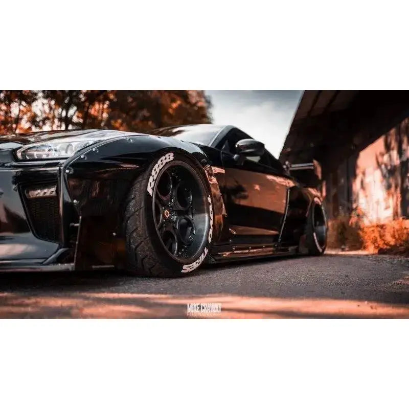 Wide Body + Sett Med Carbon Splitters Nissan Gtr Mk4 - 2