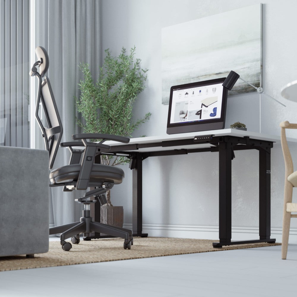 Mark Adler Xeno 5.0 svart understell med bordplate – hjemmekontor