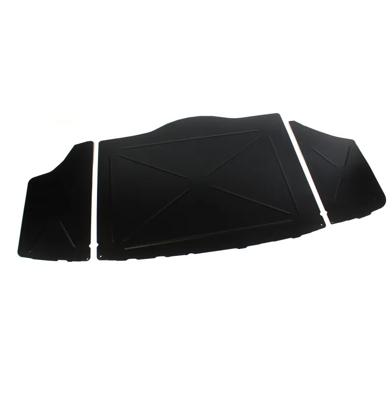 3-delt aluminiums blindplate for BMW E36 reservehjulrom – pulverlakkert overflate