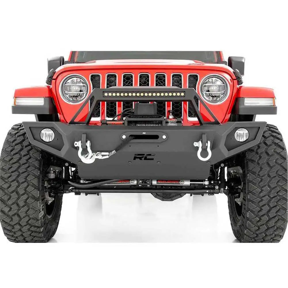 Zink Plated Offroad Støtfanger Foran Rough Country - Jeep Wrangler Jl 4xe 21- - 3