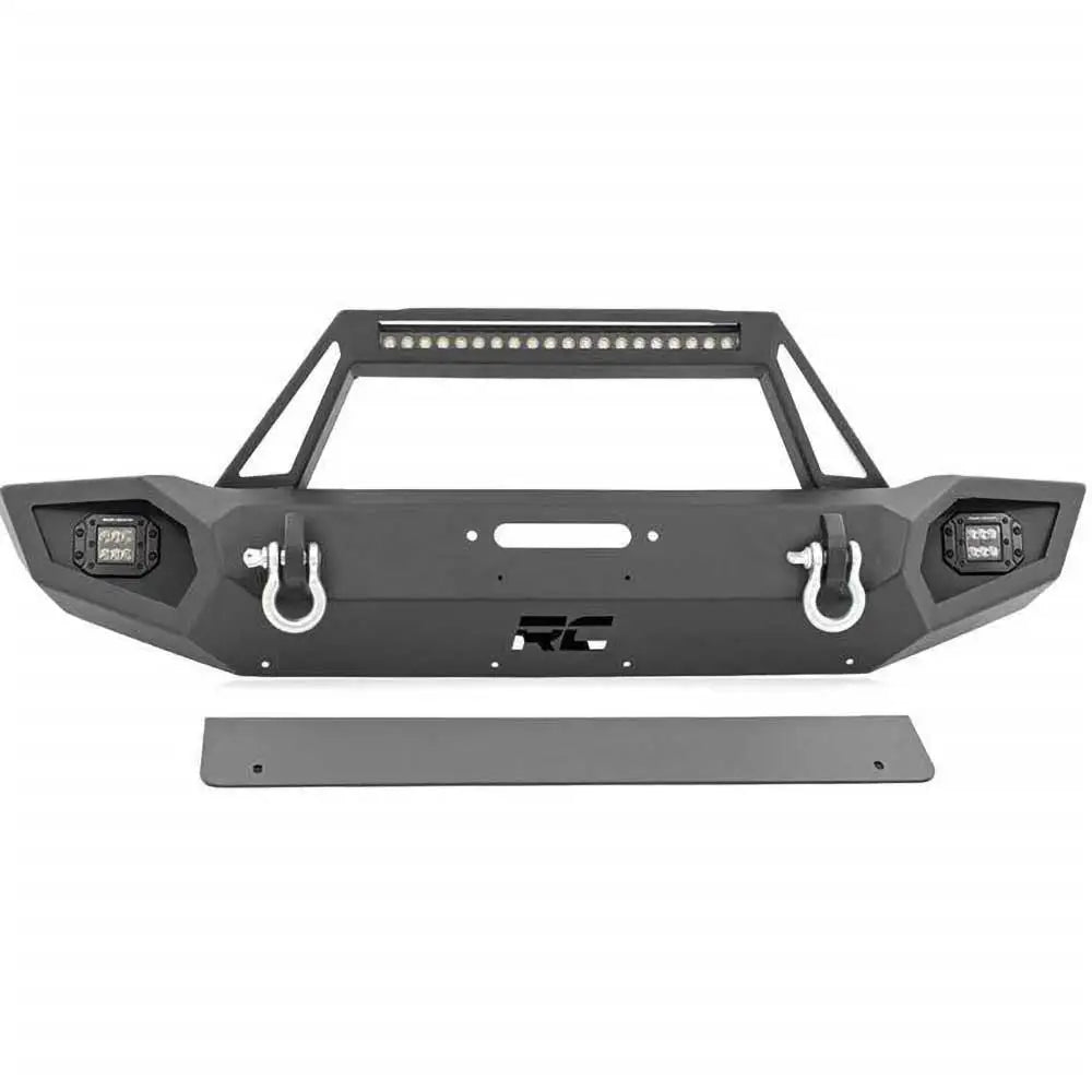 Zink Plated Offroad Støtfanger Foran Rough Country - Jeep Wrangler Jl 4xe 21- - 2