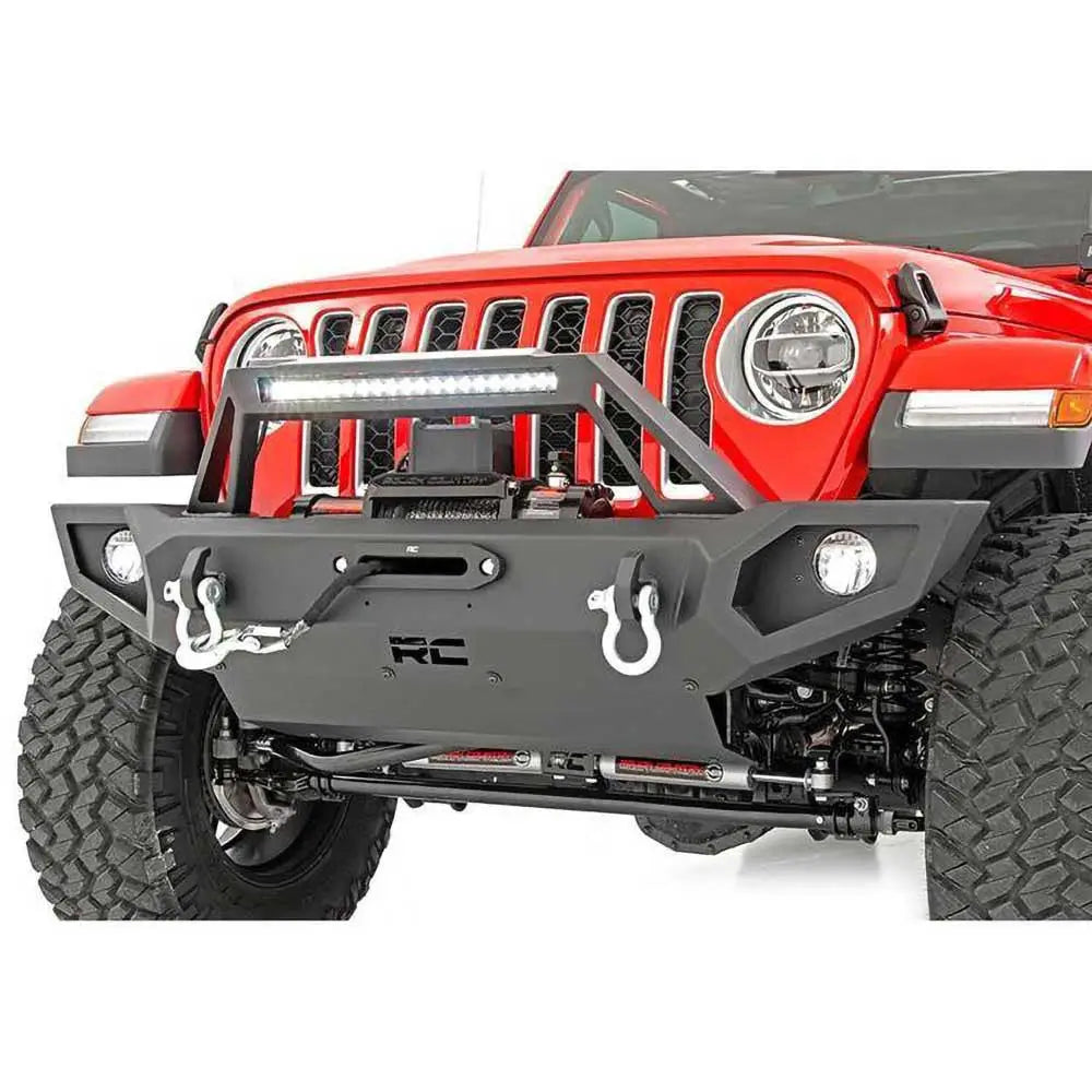 Zink Plated Offroad Støtfanger Foran Rough Country - Jeep Wrangler Jl 4xe 21- - 4