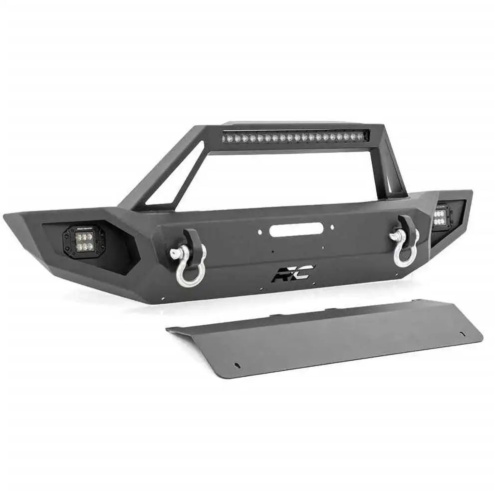 Zink Plated Offroad Støtfanger Foran Rough Country - Jeep Wrangler Jl 4xe 21- - 1