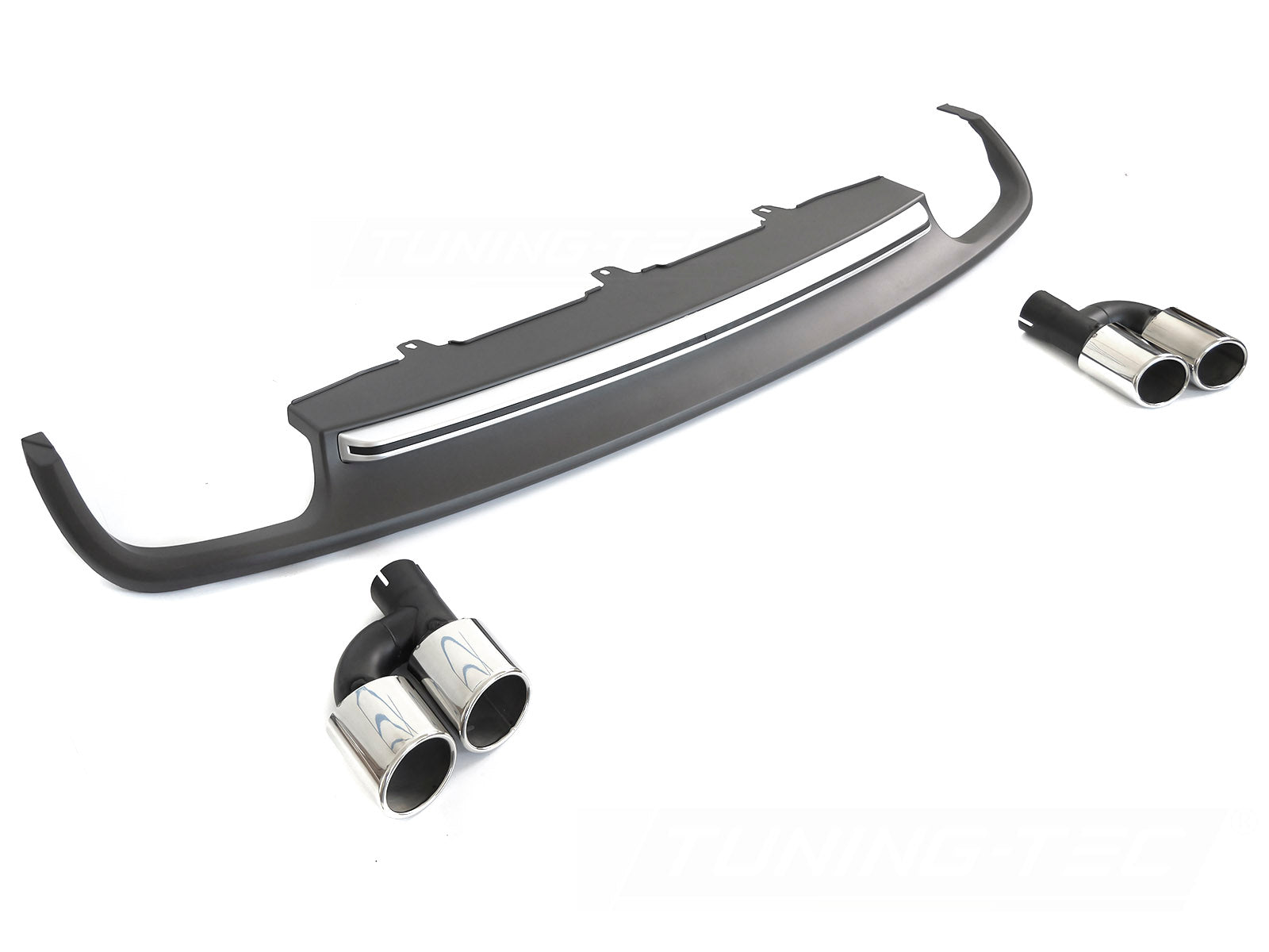 Diffuser Audi A6 C7 2011-2014 sølv SPORT S twin outlet ZTAU13